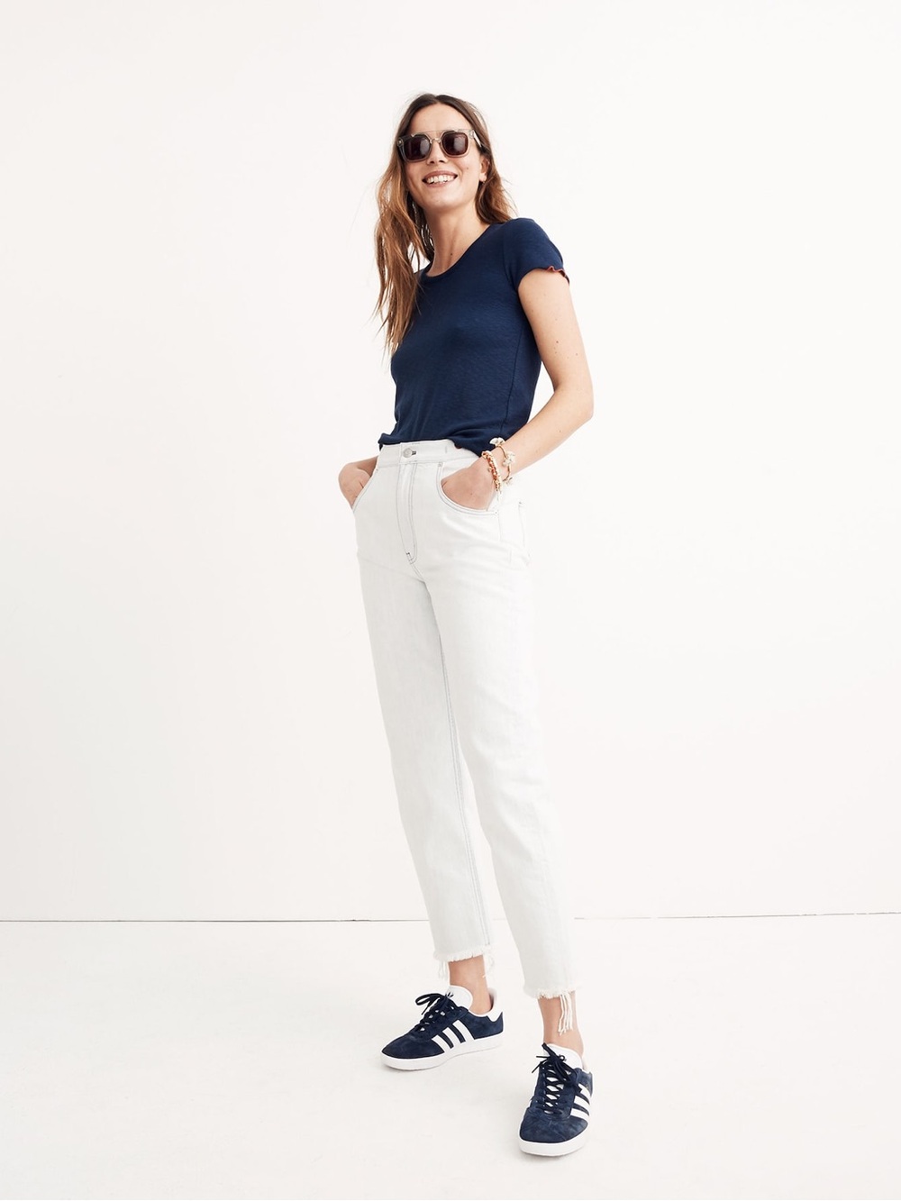 Madewell Tapered Wide-Leg Jeans in Cadiz Wash - Size 24